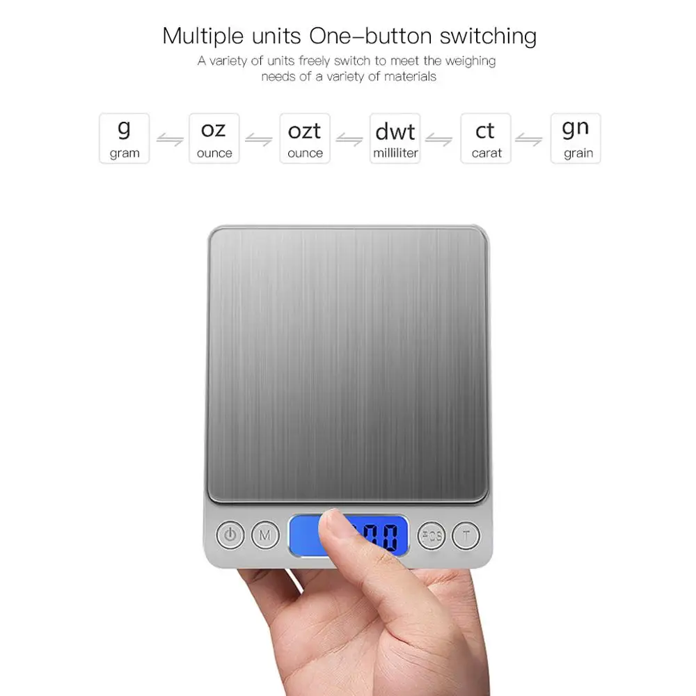 10/5/4/3/2/1/0.5Kg 주방 저울 1/0.1/0.01g 고정밀 디지털 LCD 디스플레이 전기 저울 식품, 주방 계량 도구