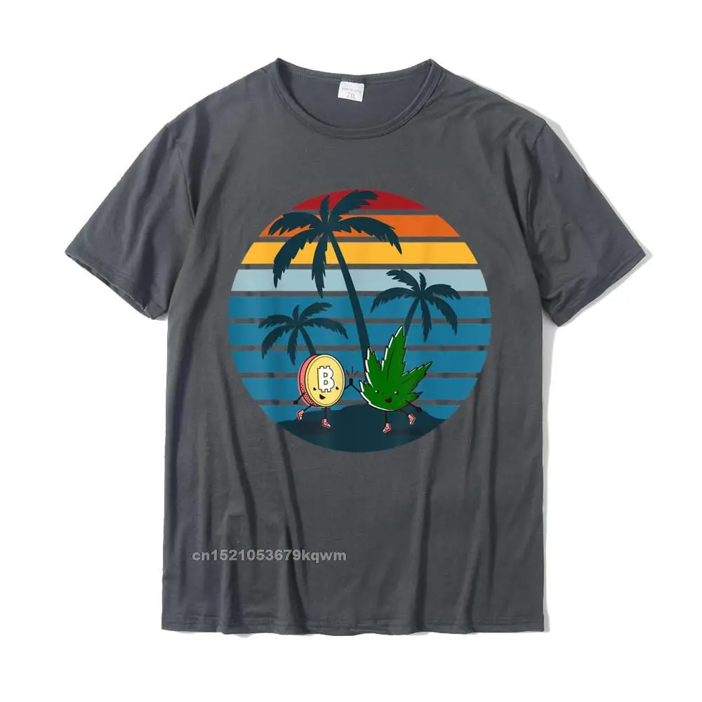 Geek Party Men's T Shirts Cute Mother Day Short Sleeve Crewneck All Cotton Tees Normal Tops Shirts Free Shipping Funny Bitcoin Weed To The Moon Retro Vintage Crypto BTC T-Shirt__4045 carbon