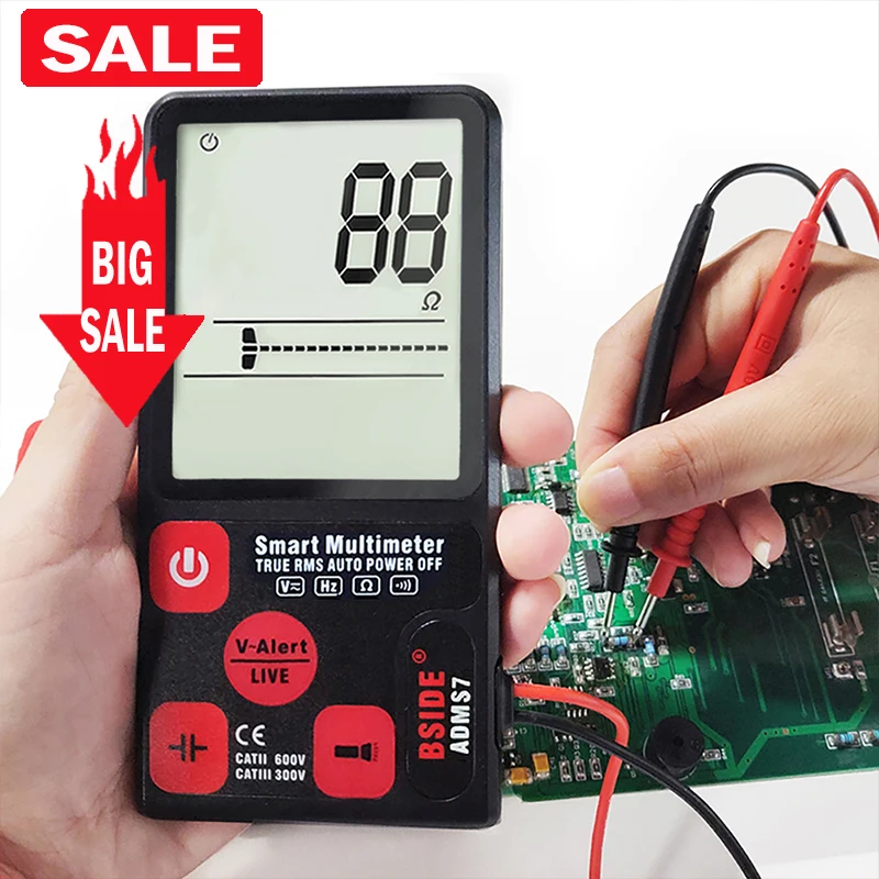 ADMS9CL Professional Automatic Digital Multimeter Tester AC/DC Voltage ...