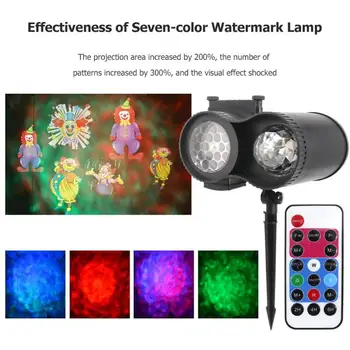 

RGB LED Remote Watermarking Effect Light IP65 3D Spike Christmas Halloween Lamp Party Disco Dance Atmosphere Lights