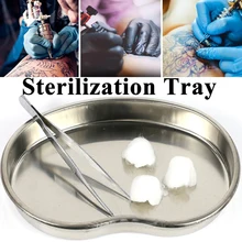 Профессиональная пластина для дезинфекции из нержавеющей стали, аксессуары для стерилизации, косметический контейнер для тату, лоток для чистки, гибочная пластина