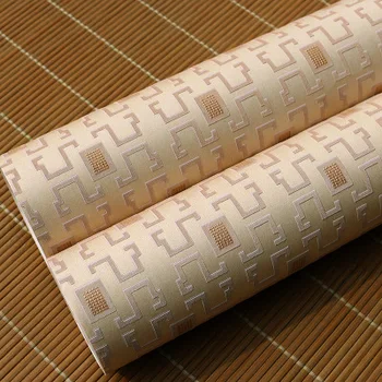 

Plain Colour 3d Texture Non-woven Fine Pressed Square Pattern Wallpaper Bedroom High-end Home Decoration