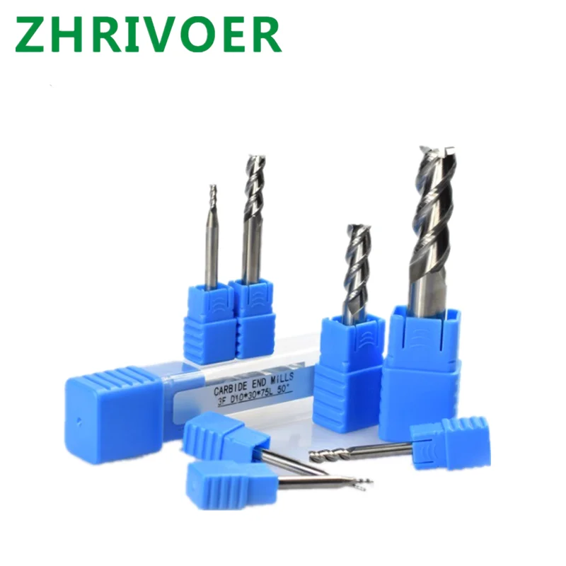 

Tungsten steel milling cutter with three edges for aluminium