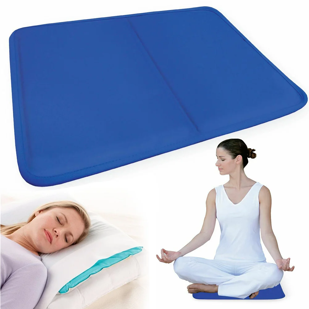 Cooling Pillow Ices Pad Comfortable Body Cool Mat Massage Cushion Blue Rectangle Head Cushion Ice Pillow For Summer Sleeping Aid