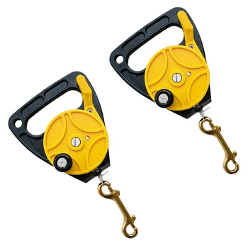 

MagiDeal 2x Professional Underwater Scuba Diving Reel - Yellow Colors