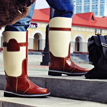 

Men PU Leather Fashion Shoes Low Heel Fringe Shoes Dress Shoes Brogue Shoes Spring Boots Vintage Classic Male Casual LK012