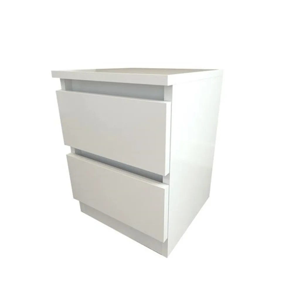 

Good-Looking And Practical Double Pumping Bedside Table White Simple night Table Sider Table with Two Drawers for bedroom