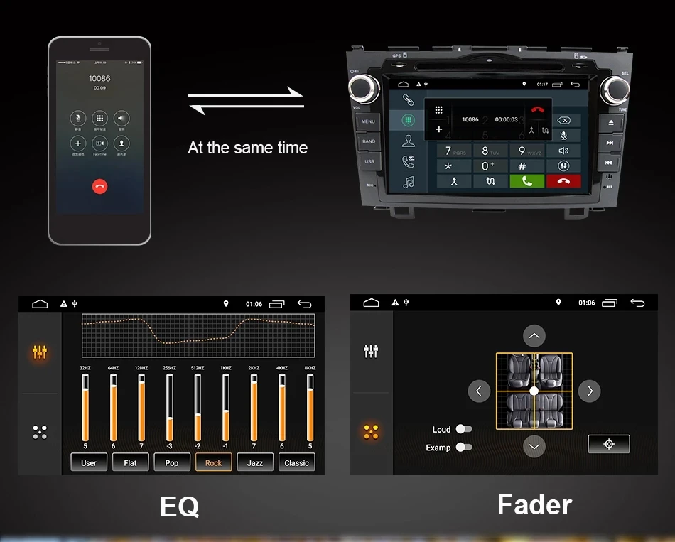 Top Eunavi 8 inch Android 9.1 2 Din Car DVD Player Radio GPS For Honda CRV Cr-v 2006 2007 2008 2009 2010 2011 Head Unit Stereo WIFI 7