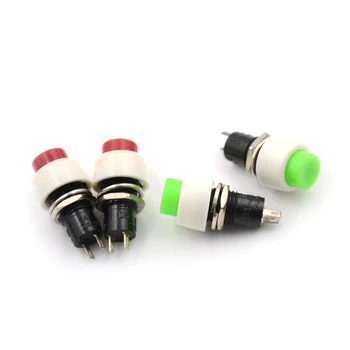 

New 2 Colors 2pin Rounded Power Self-locking Panel Amount ON/OFF Push Button Switch 2A 250V AC Rocker Switch 2pcs/lot