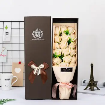 

18Pcs Handmade Scented Soap Flower With Gift Box Soap Rose Flower Bouquet For Birthday Wedding Valentine'S Day Gift Flowers