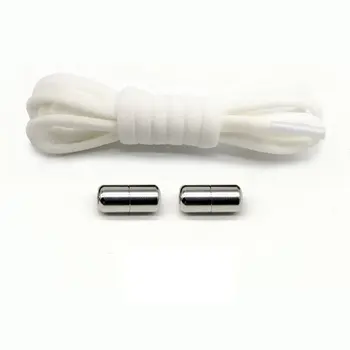 

1Pair Sneakers Metal Capsule Button No Tie Shoe Laces Elastic Shoelaces Kids and Adult Lazy Shoestrings