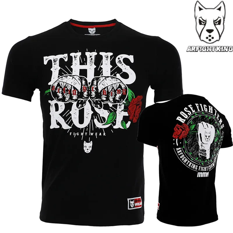Mma Boxing T-shirt Summer New Sports Short-Sleeved Fast Drying Training Jogging muay thai Gym Fitness Tracksuit jiu jitsu | Спорт и
