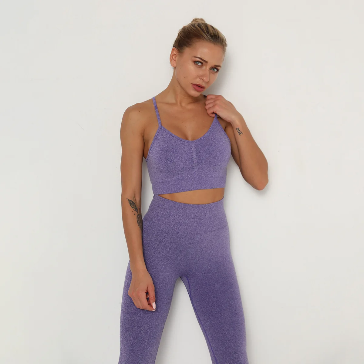 US $20.56 Women Seamless yoga set Sports Suit For Women Workout Sports Outfit Fitness Set High Waist Workout Clothes Woman Activewear