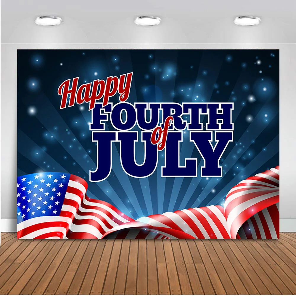 Мокасика счастливого 4 июля фон для фотосъемки День Независимости вечерние ринки