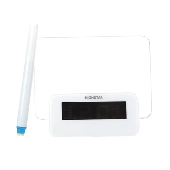 

New Blue LED Clock Fluorescent Digital Alarm Clock Message Board Hub Highlighter LED Screen Multifunctional Alarm Clock