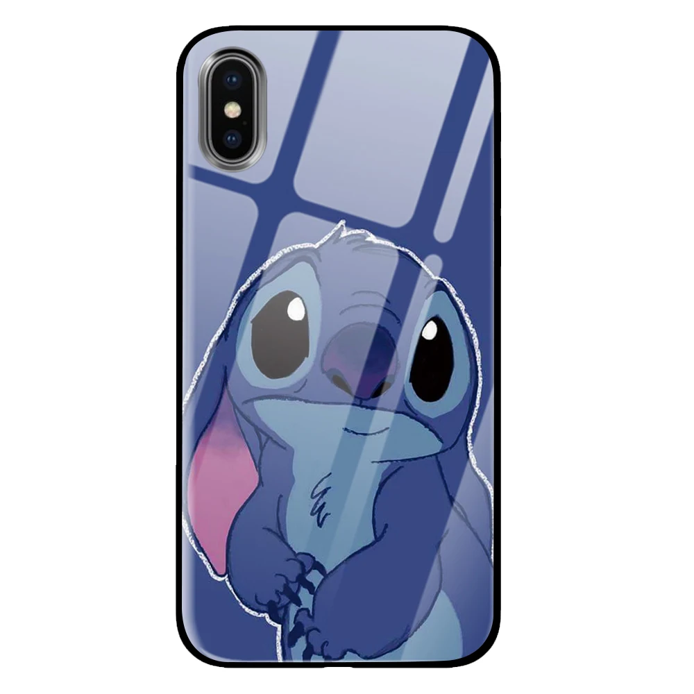 Stitchi аниме закаленное стекло Роскошные Чехлы для huawei P30 P20 mate 10 20 Honor 8 9 10 Pro Lite - Цвет: 7