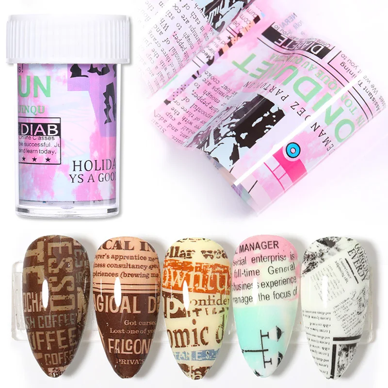 1 коробка фольга для ногтей новости бумага серия s переводная наклейка красочные