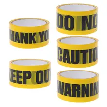 1 рулон 25 м желтый Opp Предупреждающие ленты Внимание знак безопасности работы клейкие ленты DIY стикер для торгового центра школы завод