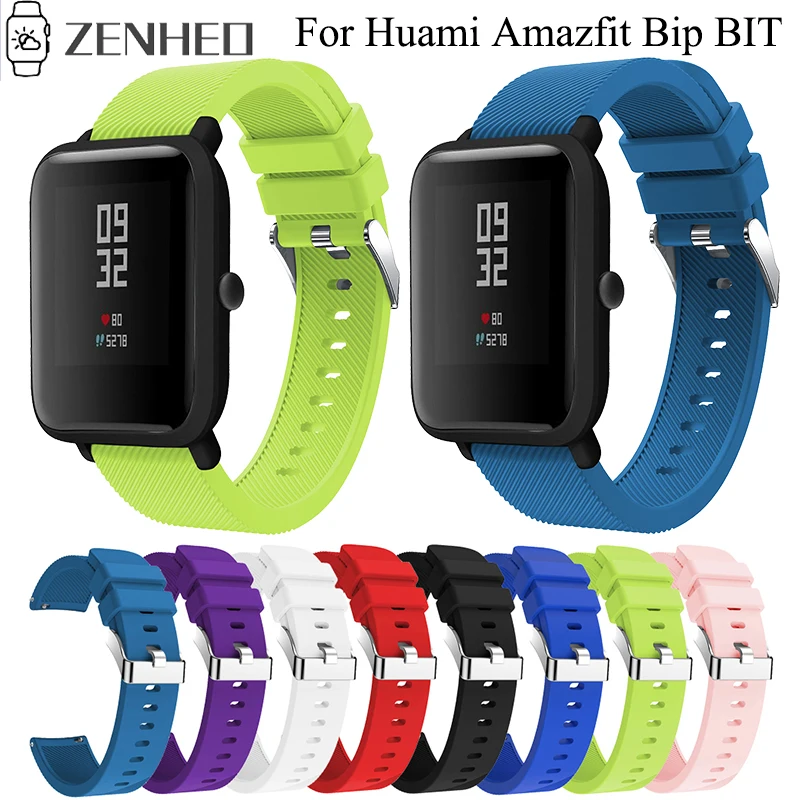 Ремешок силиконовый для Xiaomi Huami Amazfit Bip BIT PACE Lite Youth сменный Браслет умных часов 20
