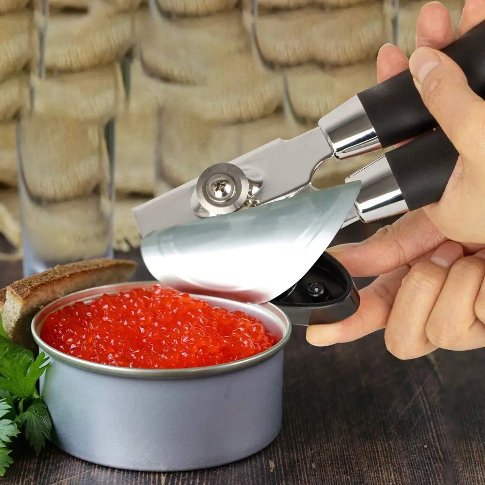 WALFOS High Quality Stainless Steel Cans Opener Professional Ergonomic Manual Can Opener Side Cut Manual Can Opener