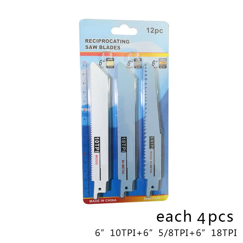 12x возвратно-поступательное лезвие пилы Набор древесины металла древесины снос Замена режущего элемента
