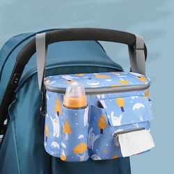 Sac de rangement pour poussette de bébé, porte gobelet, sac de voiture pour bébé, sac à couches pour maman, grande capacité, accessoires de voyage pour poussette 