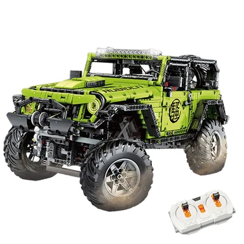 

2343Pcs MOC 1:8 2.4G 4CH SUV Model With Light Small Particle Building Blocks Vehicle