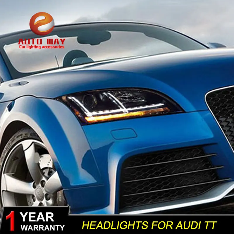 Автомобильный Стайлинг чехол для передней фары Audi TT передние 2006 2014 светодиодный