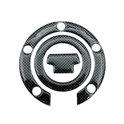 3D Carbon Fiber Look Motorcycle Fuel Tank Protector Decal Sticker (Fuel Oil Tank Cap)