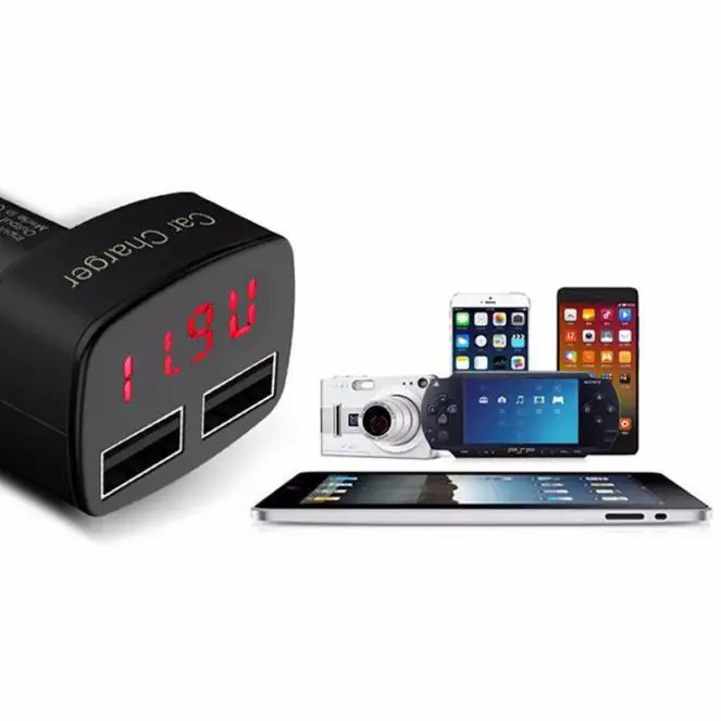 Прикуриватель автомобильный 4 в 1 двойной зарядное устройство USB адаптер напряжение DC 5 В 3.1A тестер для iPhone W920