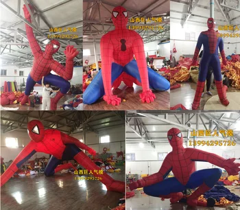 

Spider man inflatable model real estate market climbing wall kneeling squatting standing spider man inflatable model