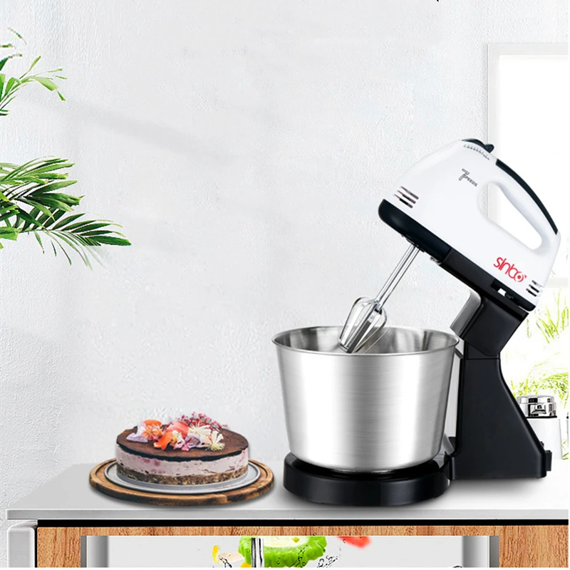 110 V to 220 V Electric Household Desktop Egg Cream and Batter Handheld Hand Mixer Milk Frother Stand Mixer Food Mixer