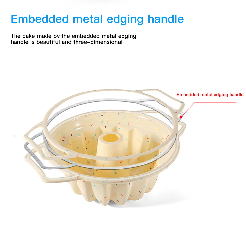 3D Swirl Shape Silicone Butter Cake Mould Kitchen Baking Form Tools for Cake Bakery Baking Dish Bakeware Mold