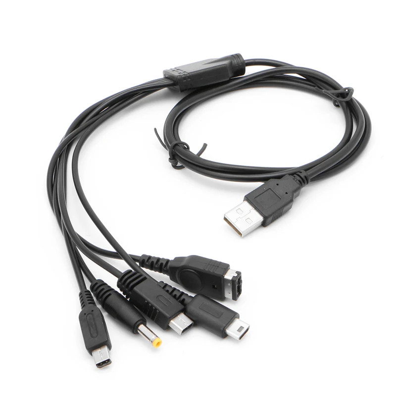Usb Cable Charging Charger For Nintendo Gba Sp Wii U 3ds Ndsl Xl Dsi Psp 5 In 1 Replacement Parts Accessories Aliexpress