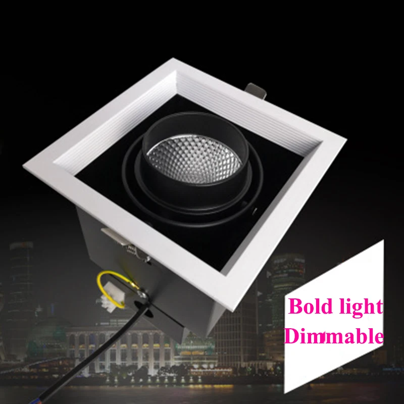 

LED Bean Gall Light COB Spotlight 15W Single Head LED Embedded Concealed Bulb Light Grille Light Spotlight Factory Direct Sale