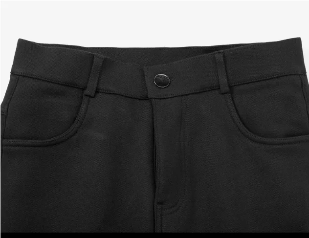 6xl размера плюс женские брюки карандаш корейская мода Элегантные повседневные облегающие бархатные женские брюки черные брюки fw674 - Цвет: one button