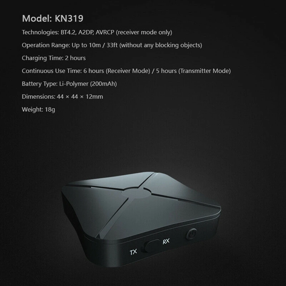 2 in 1 Wireless Bluetooth 4 2 Audio Transmitter Receiver TV Car Music Receiver Universal Music Adapter For Headphone Speaker