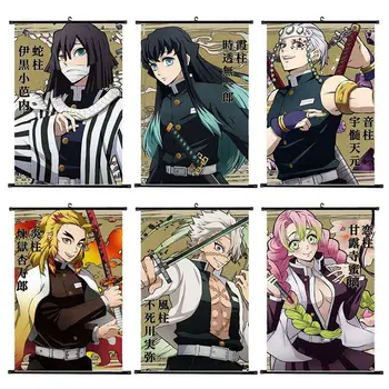 

Japanese Anime Demon Slayer: Kimetsu no Yaiba Kamado Tanjirou Kamado Nezuko Wall Scroll Poster Wall Hanging Poster Home Decor