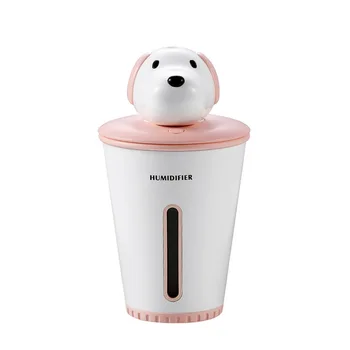 

300ml Air humidifiers Oil Diffuser Cartoon Dog Air Purifier LED Night Light Mini USB Fogger Car Ultrasonic Puppy humidifiers