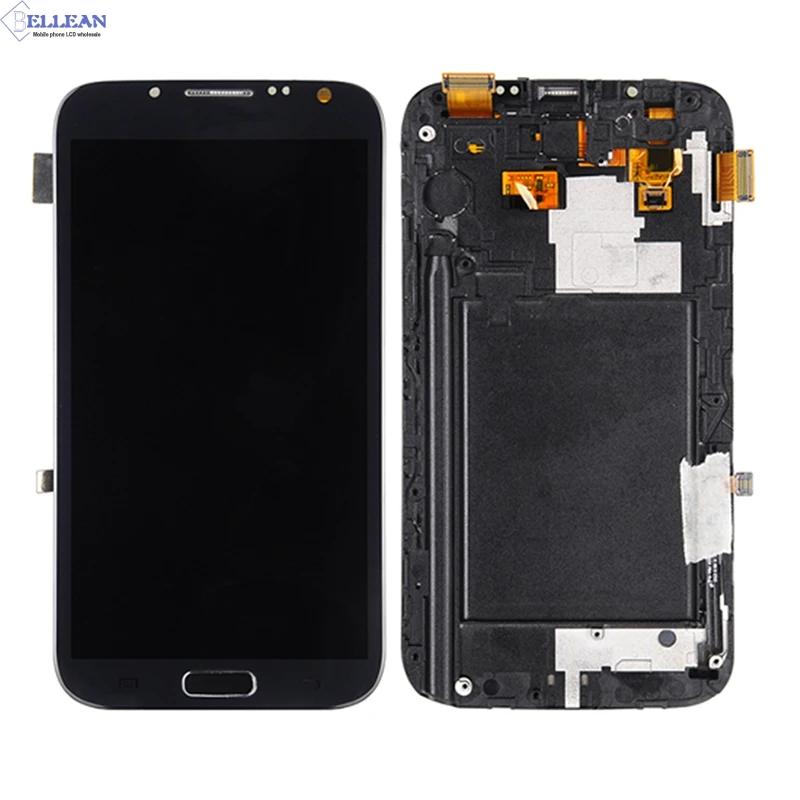 

Catteny promotion For Samsung Galaxy Note 2 Lcd With Touch Screen Digitizer Assembly N7100 Display With Frame Free Shipping