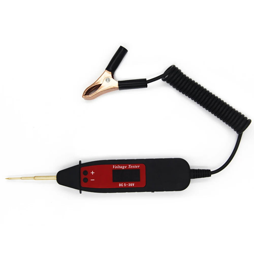 

TiOODRE Car Digital LCD Electric Voltage Test Pen Professional Automotive Tester Pencil With LED Light Detector Repair Tool