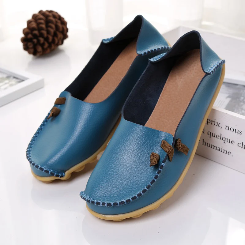 black ballerina shoes Women Leather Shoes Fashion Ladies Working Flat Slip-On Shoes 16 Colors Thick Sole Solid Color Comfortable Party Footwear Femme flat slingbacks	 Flats