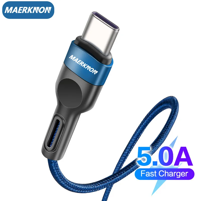 USB Type C Cable Micro Usb Cables Wire Fast Chargr Max 5A For Xiaomi 11 Samsung S21 Huawei Android Mobile Phone Charging Cord | Мобильные