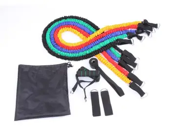 

11pcs Pilates Latex Tubing Expanders Exercise Tubes Practical Strength Resistance Band Sets Fitness Equipment