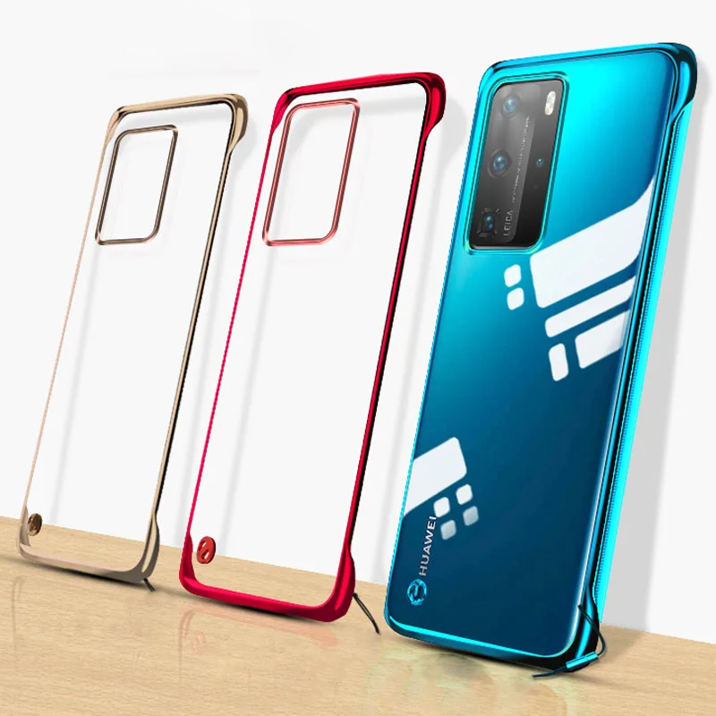 Бескаркасный Прозрачный чехол для телефона Huawei P40 Pro P30 Lite Mate 30 20 Honor V30 Nova 5T