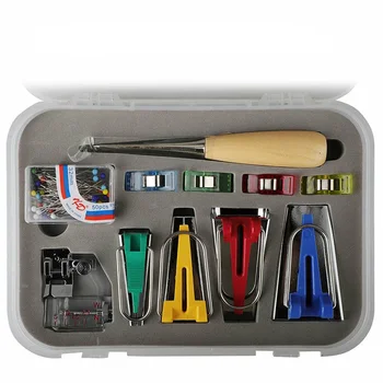 

Tape Bias Maker Sewing DIY Bias Binding Tape Bias Making Fabric Patchwork Craft Sewing Supplies Tools Set 11pcs box 6 12 18 25mm