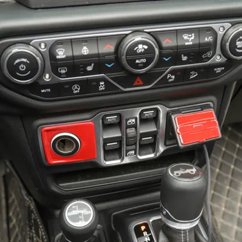 

ABS Cigarette lighter trim USB Socket Red Frame Sticker Decal Interior