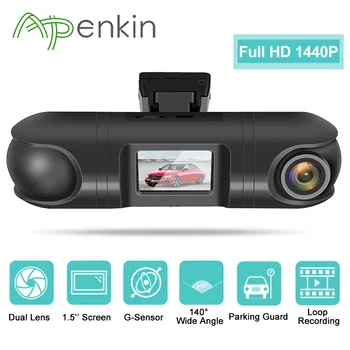 

Car Dash camera With Dual lens, infrared led light , G-SENSOR,Parking Mode,Cabin Camera,1440P+720P