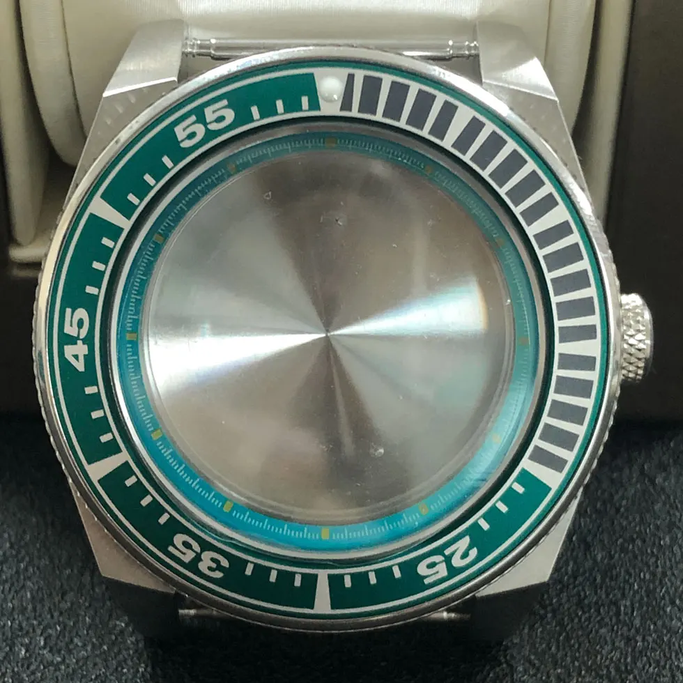 Watch accessories 43mm light blue inner shadow stainless steel case sapphire glass suitable for Japanese NH35 movement | Наручные часы