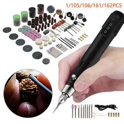 Perceuse électrique sans fil, perceuse électrique sans fil, outil rotatif, stylo à graver, coupe, polissage, perçage, outil rotatif avec accessoires Dremel 